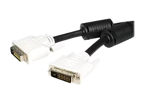 1 DVI-D to DVI-D SINGLE LINK DVI Monitor Male 2 Male DVI Cable PC LCD TV White - Image 1 of 2
