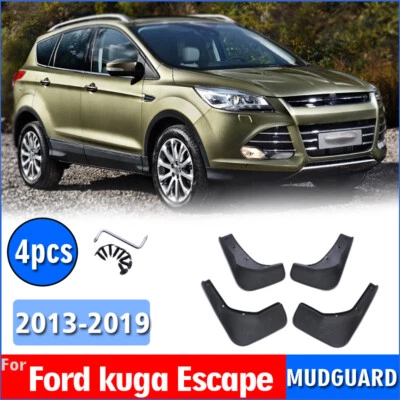 Mud Flaps Splash Guards Fender For Ford Kuga Escape 2013-19 4Pcs Side Mud Guards - Image 1 of 4