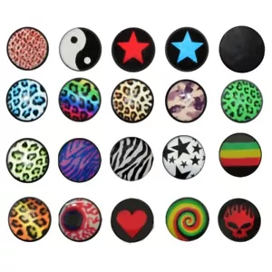 10 mm Fakeplugs Fake Plug Fakes Tunnel Ohrstecker Fakepiercing Motive Prints - Picture 1 of 38