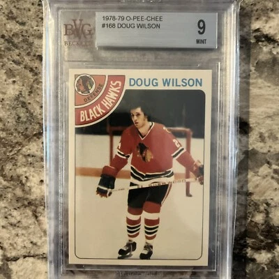 1978-79 O-Pee-Chee OPC #168 Doug WILSON BVG 9 (with subgrades) Rookie RC! - Image 1 of 4