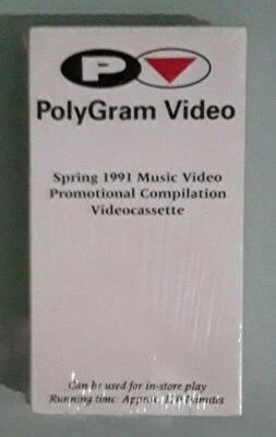 polygram SPRING 1991 MUSIC VIDEO PROMOTIONAL COMPILATION VHS VIDEOTAPE NEW dings - Image 1 of 2
