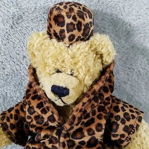 "De colección 1993 Ty Beanbag Peluche Isabella Oso Articulado Leopardo Sombrero Chaqueta Juguete 14" - Imagen 1 de 6