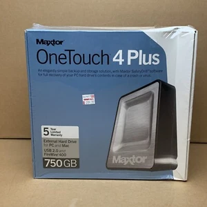 NEW - Maxtor OneTouch 4 Plus 750GB External Hard Disk Drive - Free Shipping - Picture 1 of 7