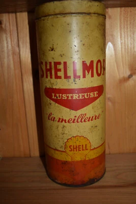 Alte Blechsdose Frankreich Shellmop,Tankstelle,Öl/Fett,Shell,Oldtimer,Original - Bild 1 von 3