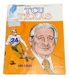1974 Texas v TCU Football Program 11/16 Earl Campbell VG 89459b14 - Bild 1 von 3