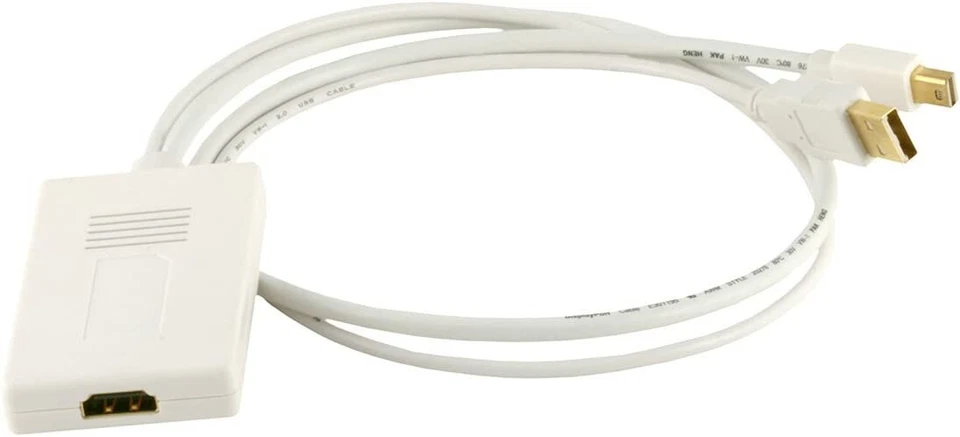 Mini Displayport Male and USB Male Audio to HDMI Female Converting Adapter 5969 - Image 1 of 1