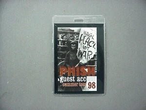 Phish backstage pass Laminated Authentic Simmer Tour 1998 Wage Peace !! - Picture 1 of 1