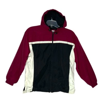 Chaqueta Wilson Para Hombre Pequeña Blanca Negra Borgoña Colorblock Manga Larga Entrenamiento Foto 1 de 4