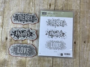 Stampin' Up! Juego de estampillas de montaje transparente dispersas estacionalmente amor, gracias, feliz otoño - Imagen 1 de 8