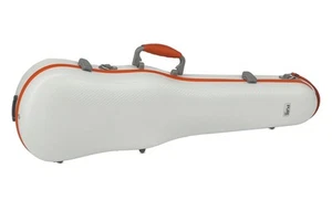 Gewa PURE 1.8 Shaped Polycarbonate 4/4 Violin Case - White/Orange - Picture 1 of 14
