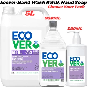 Ecover Hand Wash Refill Soap Fresh Lavender & Aloe Vera Gentle Hand Cleansing UK - Picture 1 of 15