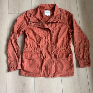 Madewell Utility Jacket Women's Size M Full Zip Snap Button Pockets Orange - Picture 1 of 9