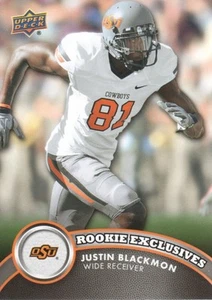 2012 Upper Deck Rookie Exclusives #REJB Justin Blackmon RC Card - Picture 1 of 1
