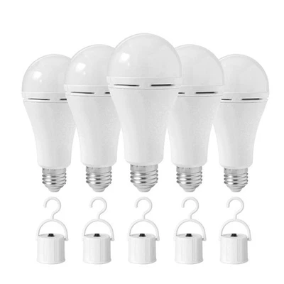 Bombilla LED de Emergencia Recargable 9W, 1200mAh Respaldo E26 para Hogar e Interrupciones Foto 1 de 4