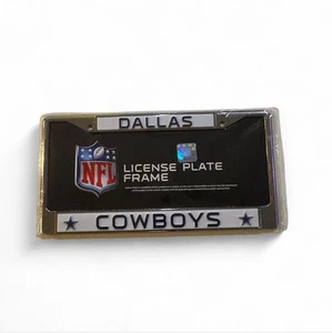 NFL Dallas Cowboys Chrome Metal License Plate Frame - Picture 1 of 2