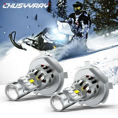 2 H4 Bright LED Light Bulbs For Arctic Cat ZR 8000 2014-2018 2019 headlight 12V - Image 1 of 4