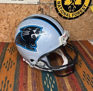 Casco de fútbol americano Carolina Panthers Riddell tamaño completo grande con 5 firmas NFL - Imagen 1 de 13