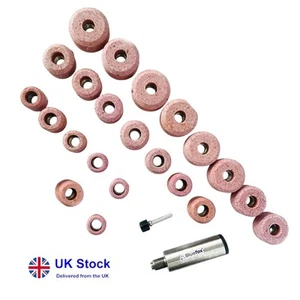 JUEGO DE MUELAS ABRASIVAS SIOUX VALVE SEAT ROSA 24 PIEZAS SOPORTE PIEDRA STAR DRIVE 11/16" - Imagen 1 de 7
