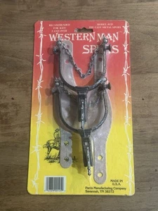 Vintage Western Man Die Cast Metal Spurs Parris Mfg. Modell #125 (Pg41E) - Bild 1 von 5
