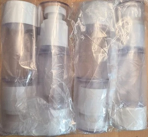 Botellas con bomba sin aire transparentes de 0,5 oz/15 ml, loción 0,5 oz/15 ml (4 piezas), - Imagen 1 de 3