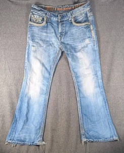 Rock Revival "Triton" Bootcut Men's Jeans 38x33 FLAW - Picture 1 of 12