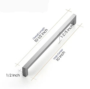 (1 Packung) 10 Zoll Quadratische Schrankgriffe Nickel Schrankgriffe - Bild 1 von 12