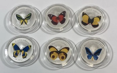 2006 Vanuatu 6Pc. Colorized Butterfly Collection. 10 Vatu. - Image 1 of 4