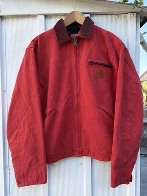 Chaqueta Carhartt Detroit roja teñida Detroit talla pequeña Foto 1 de 4