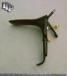 Black Coated Leep Graves Speculum Medium Ob-Gyneclogy Surgical Instruments - Picture 1 of 3