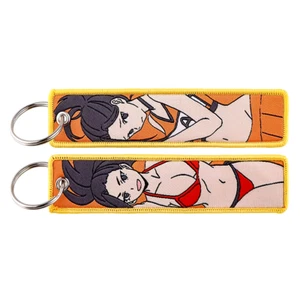 My Hero Academia Anime Manga Momo Yaoyorozu Waifu Bordado Jet Tag Llavero - Imagen 1 de 1