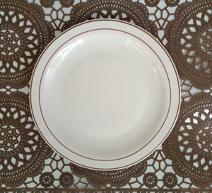X12 Piattini Dessert Arcopal Vintage Doppia Bordatura Marrone cm 19 - Imagen 1 de 7