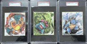 PSA 9 8 SEQ Charizard Blastoise Venusaur Pokemon Center Shikishi Art 1 Japanese - Picture 1 of 4