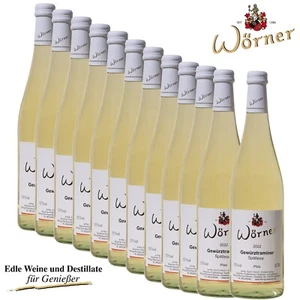 (7,78€/l) GEWÜRZTRAMINER Spätlese 12x0,75l Weißwein lieblich Wein WEINGUT WÖRNER - Bild 1 von 8