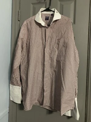 Modena French Cuff Button Up Shirt 17 1/2 34-35  Preowned - Image 1 of 4