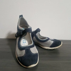 Geox Women's Shoes Mary Jane Dark Blue Silver Patent Leather Size 5.5 - Imagen 1 de 13