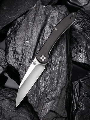 CIVIVI KNIVES CIVIVI HADROS FOLDING KNIFE LINERLOCK BLACK MICARTA 10Cr15CoMoV SS C20004-1