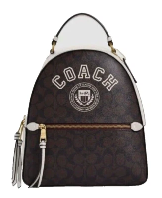 Mochila Coach Jordyn en lona exclusiva con motivo universitario, bolsa Foto 1 de 4