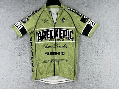 Jersey de Ciclismo Panache Adulto Pequeño Verde Cremallera Completa Breck Epic Colorado Poliéster Foto 1 de 4