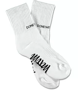 Calcetines blancos Married To The Mob Done With You NUEVOS EQUIPO $18 - Imagen 1 de 3