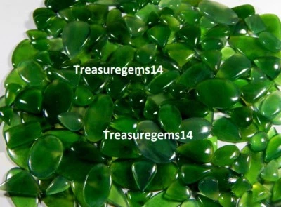 Serpentine Jade 250 Ct Wholesale  Lot Natural Green Mix Cabochon Gemstone - Image 1 of 4