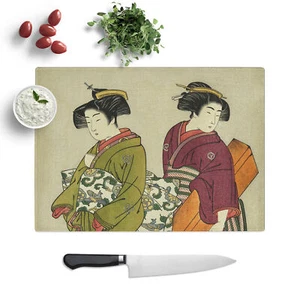 Geisha arte orientale giapponese - 1 x protezione tagliere vetro - Foto 1 di 6