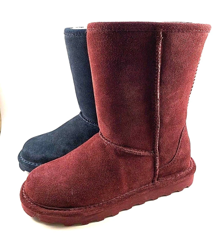 BearPaw Elle Short Suede Sheepskin/Wool Water Resistant Boot Choose Sz/Color - Image 1 of 1
