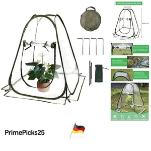Mini Gewächshaus PVC 70x70x80cm Pop-Up Überwinterungszelt für Pflanzen - Bild 1 von 10