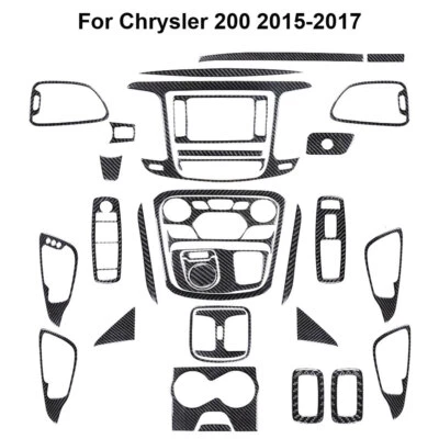 Kit de cubierta interior completo de fibra de carbono 35 piezas para Chrysler 200 2015-2017 Foto 1 de 4