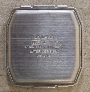 Casio 358 AQ-14W Tapa case back cover stainless steel Japan - Imagen 1 de 2