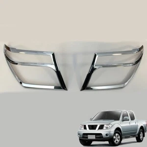 Fit Nissan Navara D40 05-2009 CROMO FARO ANTERIORE COPRIFANALE FINITURE SURROUND - Foto 1 di 7