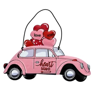 Valentine Heart Breaker Love XOXO Pink Volkswagen Door Wall Indoor Outdoor - Picture 1 of 5