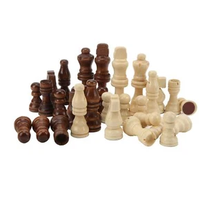 32Pcs Chess Pieces Wooden Chess Pieces Only With Felt For Professional LS - Picture 1 of 22
