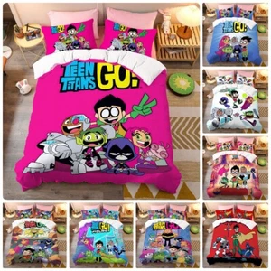 Teen Titans Robin Starfire Cyborg 3D Duvet Cover Bedding Set Pillowcase Quilt - Picture 1 of 28