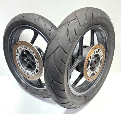 88-07 KAWASAKI NINJA EX250 EX250R EX-250 250R Juego de llantas y neumáticos llantas delanteras/traseras Foto 1 de 4